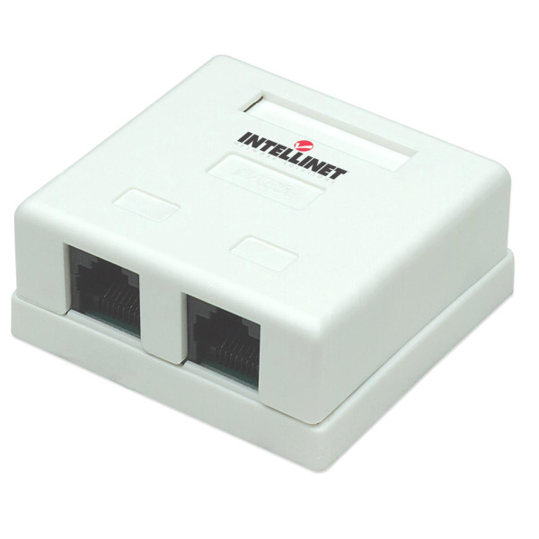 [IWP-MD_SC-2FT] Presa a Muro con 2 Frutti RJ45 Cat. 5E UTP Beige