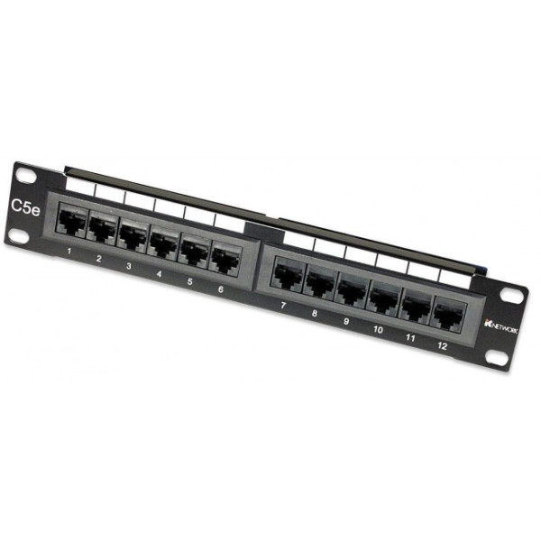 Pannello Patch 12 Porte, 10'', 1U, CAT5E UTP