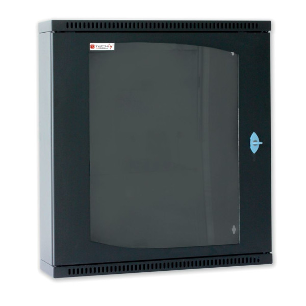 Armadio Rack 19'' Flat a muro p.15cm 12 unit&agrave; sezione unica Nero