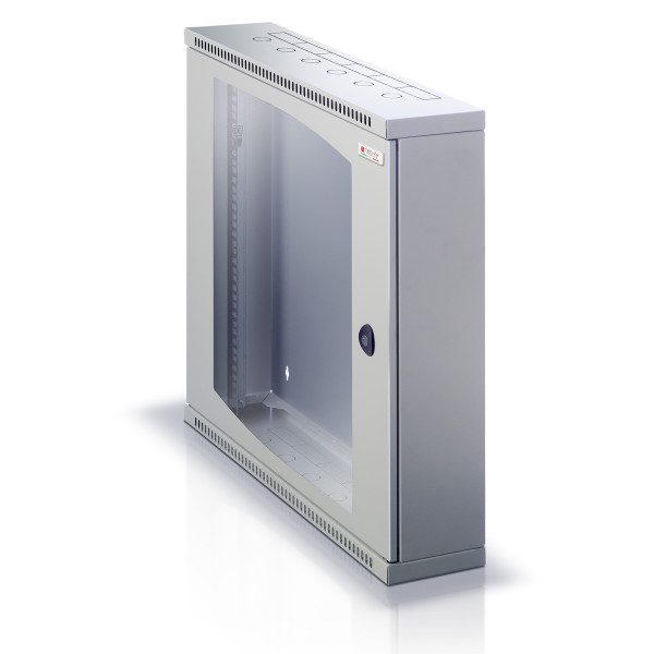 Armadio Rack 19'' Flat a muro p.30cm 12 unit&agrave; sezione unica Grigio