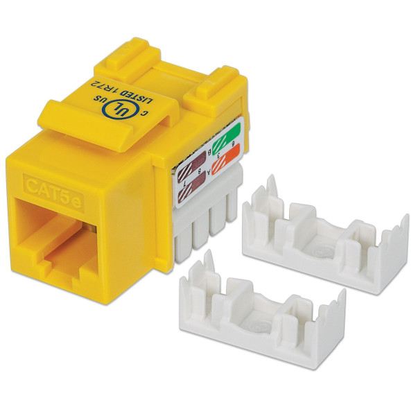 [IWP-MD_C5E_YE] Frutto Keystone RJ45 Cat.5E UTP IDC 90&deg; Giallo