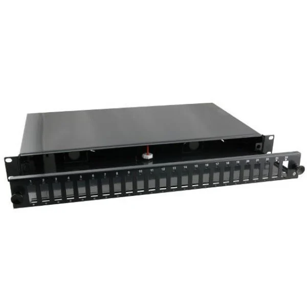 [I-CASE_FO-24SCD] Cassetto Ottico 19'' 24 porte SC Duplex Nero