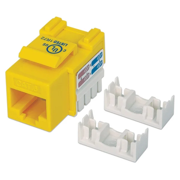 [IWP-MD_C6_YE] Frutto Keystone RJ45 Cat.6 UTP non schermato Giallo