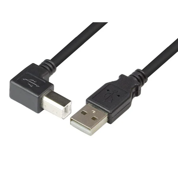 [ICOC_U-AB-10-ANG] Cavo USB 2.0 A maschio/B maschio angolato 1 m