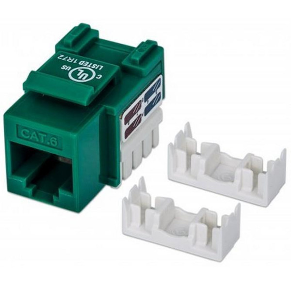 [IWP-MD_C6_VE] Frutto Keystone RJ45 Cat.6 UTP non schermato Verde