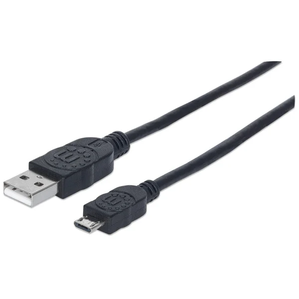 Cavo USB 2.0 A maschio/Micro B maschio 3 metri Nero