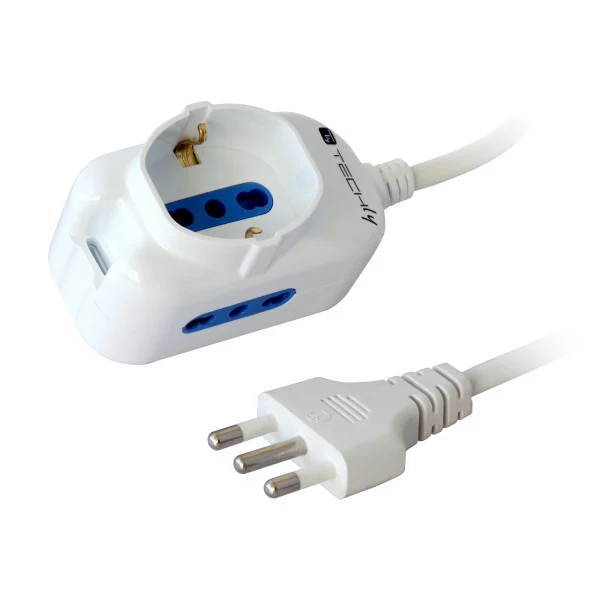 [IUPS-PCP-2I1S] Multipresa 2 Posti Italiana Bipasso / 1 Schuko