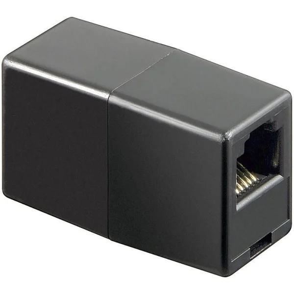 [IWP-ADAP-6_6BK] Adattatore Telefonico RJ12 6 poli 6 contatti Pin to Pin F/F Nero