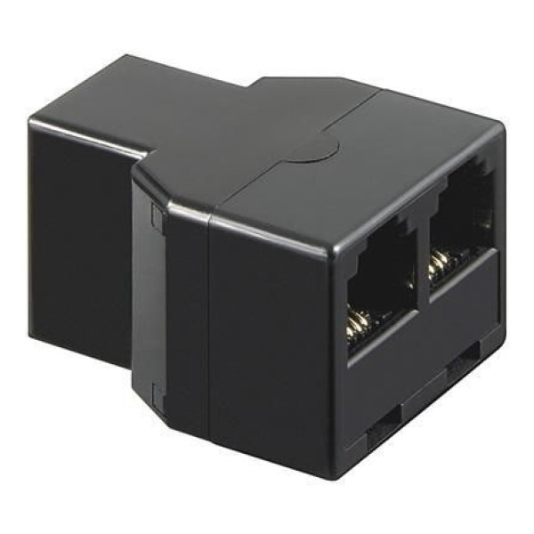 [IWP-ADAP-0314BK] Accoppiatore telefonico duplex 6P4C F a 2x 6P4C F