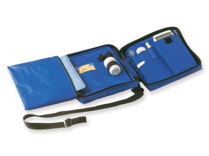 [27255] DIABETIC BAG vuoto - nylon blu
