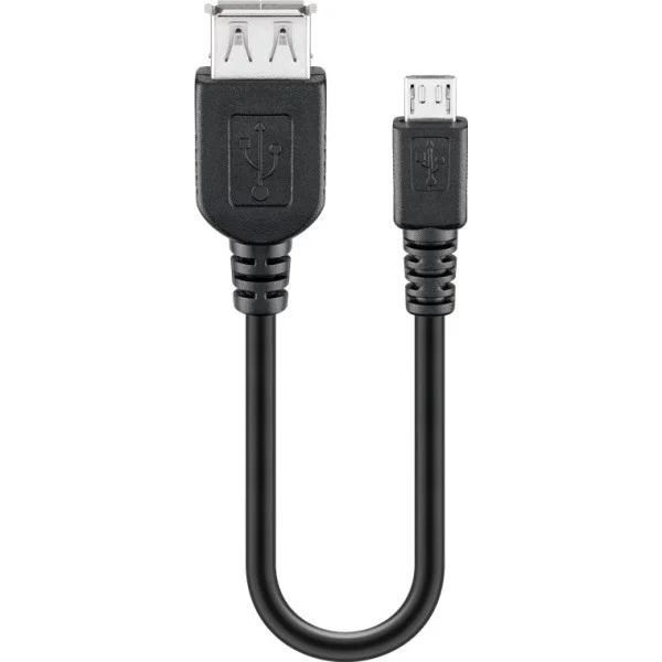 [ICOC_MUSB-AAF-002] Cavo USB 2.0 A femmina/Micro B maschio 0.2 m