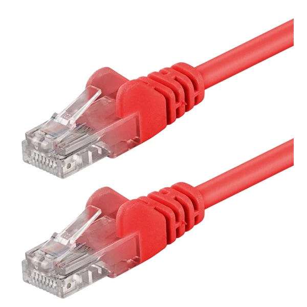 Cavo di rete Patch in Rame Cat. 6A Rosso UTP 1 m