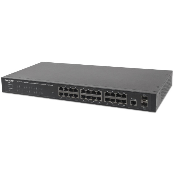 [I-SWHUB_24GP] Switch 24 Porte PoE Web-Managed Gigabit Ethernet con 2 Porte SFP