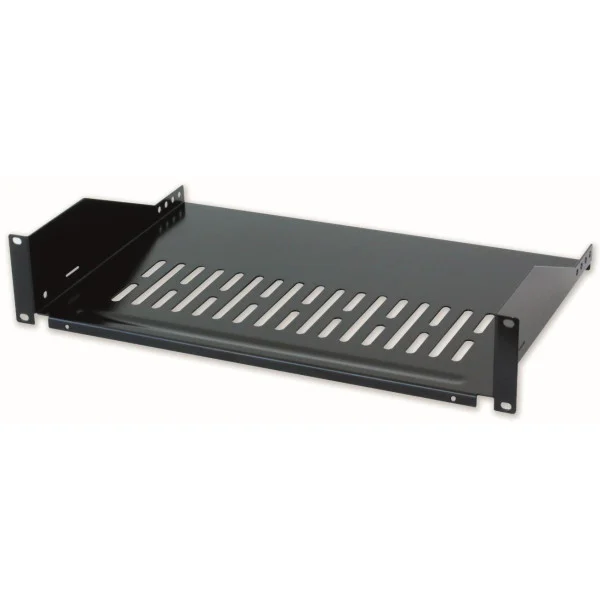 Mensola per Rack 19'' 300 mm 2U Nera 2 punti