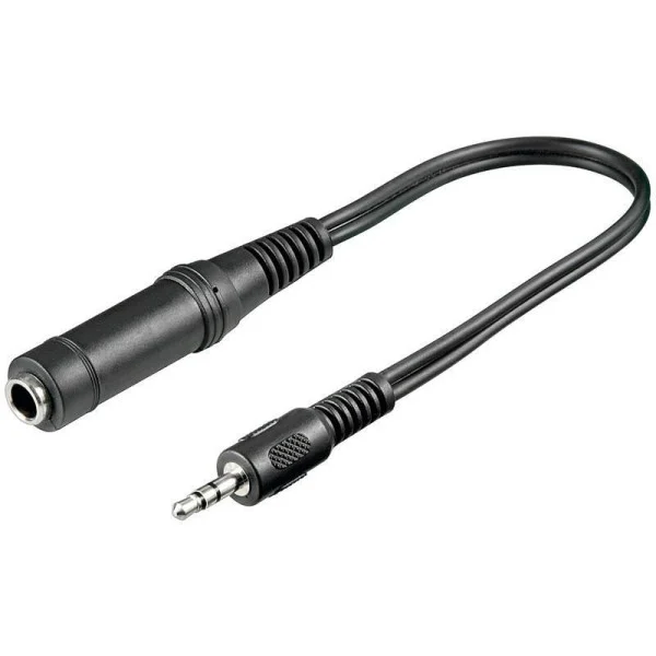 [ICOC_14-SB-HP] Cavo adattatore Audio Stereo 3.5/6.35mm M/F 0,2mt