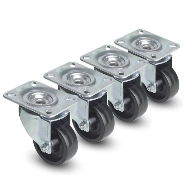 [I-CASE_CASTOR-SR2] Kit 4 Ruote a 4 Punti di Fissaggio per Armadi Server Serie Lite