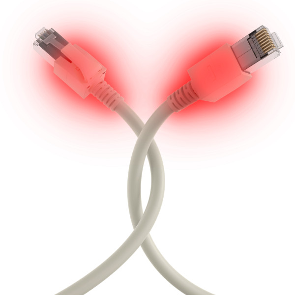[ICOC_SF6A-050-VC] Cavo di Rete Patch Cat.6A S/FTP con Led Tracciamento 5 m Classe E