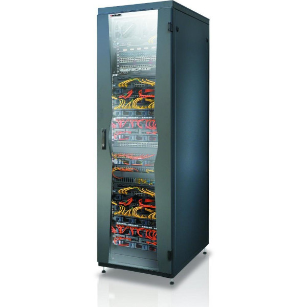 [I-CASE_FP-4210BKX] Armadio NetRack 19'' 600x1000 42 Unit&agrave; Nero da Assemblare
