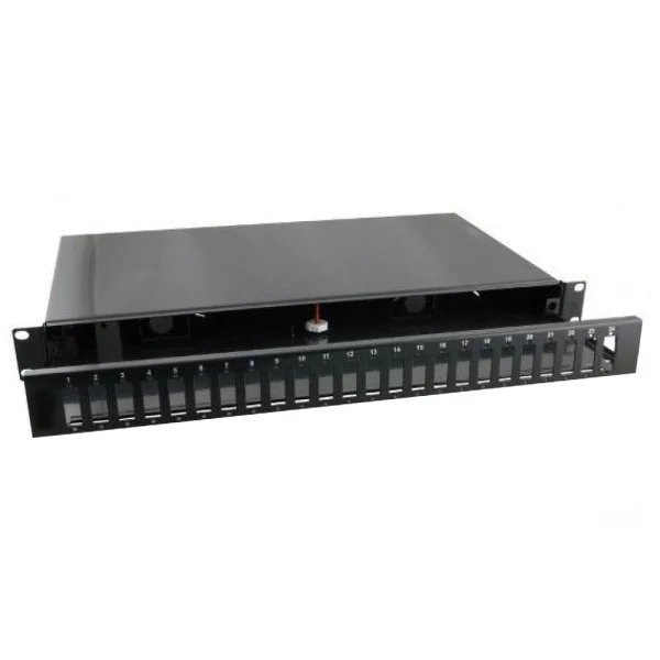[I-CASE_FO-B24SCD] Cassetto Ottico 19'' 24 porte SC Duplex Nero Fisso
