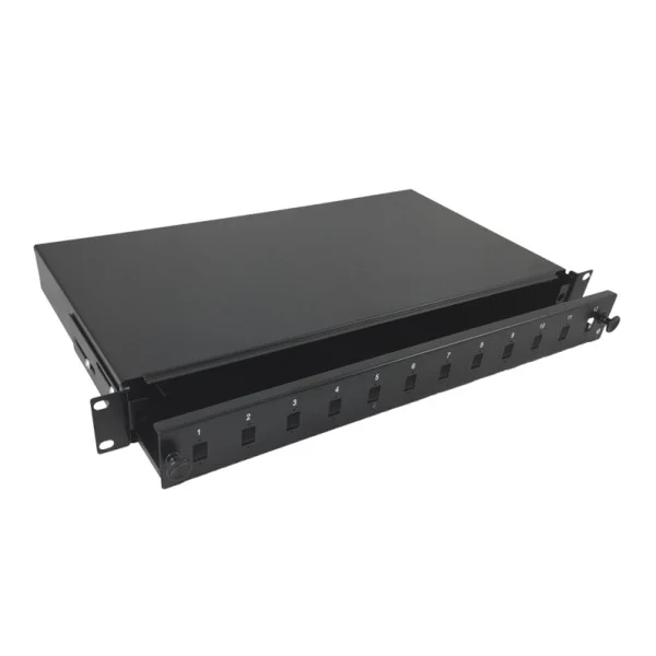 [I-CASE_FO-B12SCLC] Cassetto Ottico 19'' 12 porte LC Duplex Nero