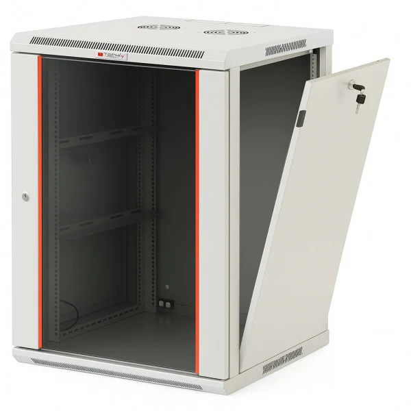 Armadio Rack 19'' a muro 15 unit&agrave; sezione unica prof. 450mm Grigio
