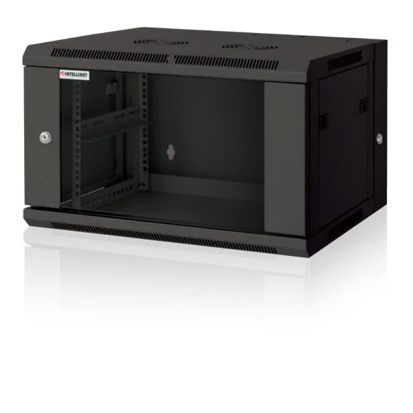 Armadio Rack 19'' a muro 9 unit&agrave; due sezioni Nero