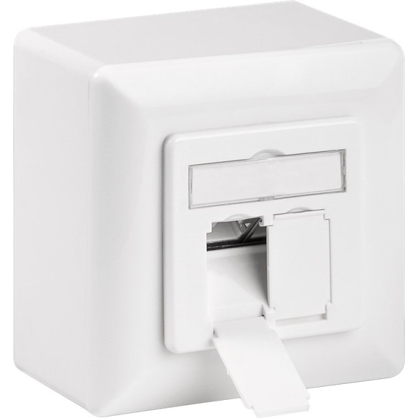 [IWP-MD_8_8-SAP-C6A] Presa a Muro Esterna 2xRJ45 Cat.6A Bianco