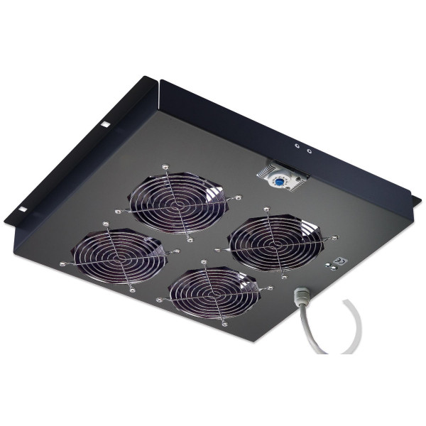 [I-CASE_FAN-4TB] Gruppo di ventilazione a soffitto per Rack 19'' 4 Ventole Nero