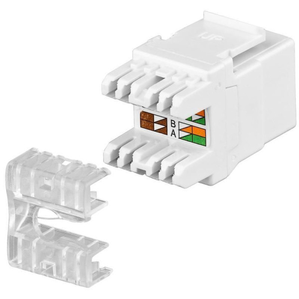 [IWP-MD_C5E_90W] Frutto Keystone RJ45 C5E LSA UTP Bianco