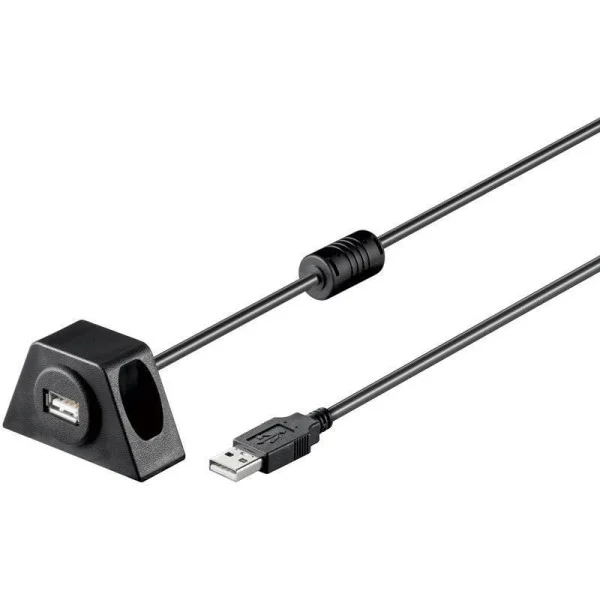 [ICOC_U2-AA-12-MNT] Prolunga USB 2.0 fissabile con viti 1,2 m Nero