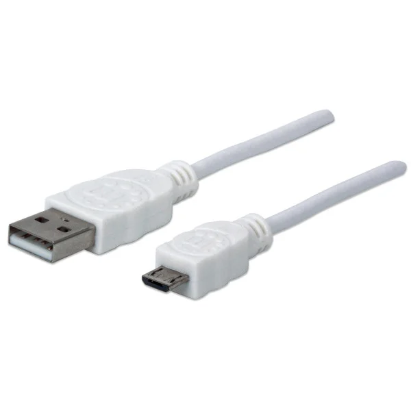 [ICOC_MUSB-A-018W] Cavo USB 2.0 A maschio/Micro B maschio 1,8m Bianco