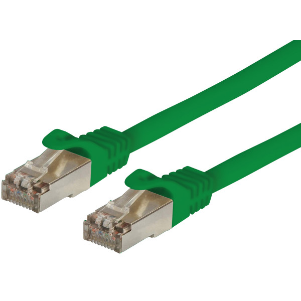 Cavo di rete Patch in CCA Schermato Cat. 6 Verde F/UTP 1 m Bulk
