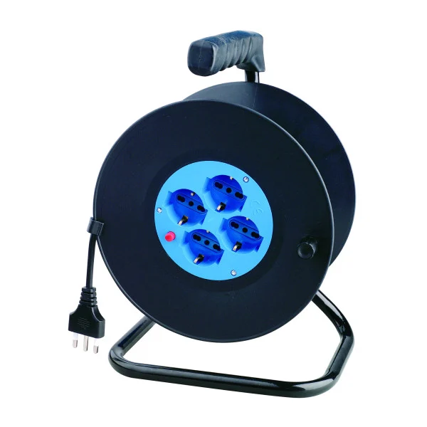 [IPW-AVV-25] Avvolgicavo 4 prese bipasso/schuko 25 mt