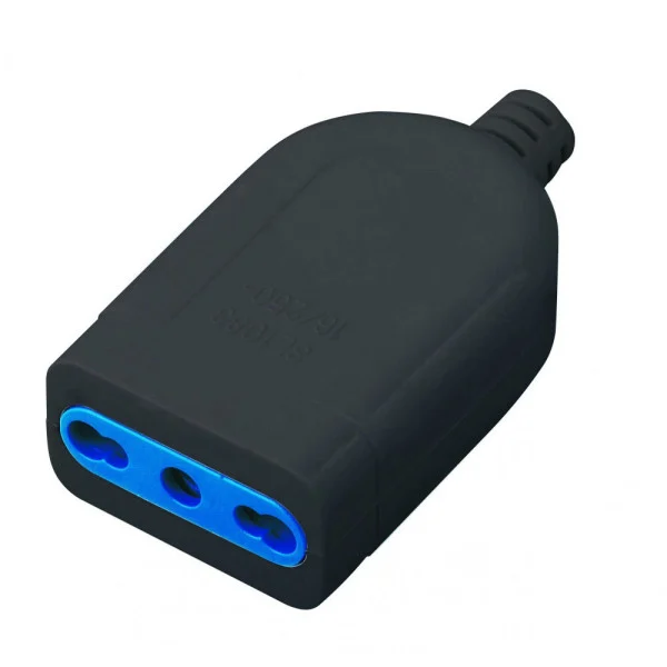 [IPW-PR16-B] Presa 2P+T 16A Bipasso Nero