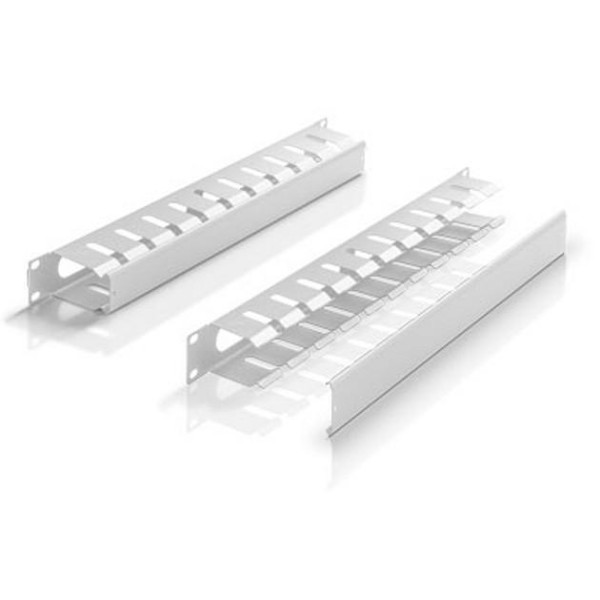 [I-CASE_CABLE-PGY] Pannello Passacavi 19'' 1U con Coperchio, Grigio