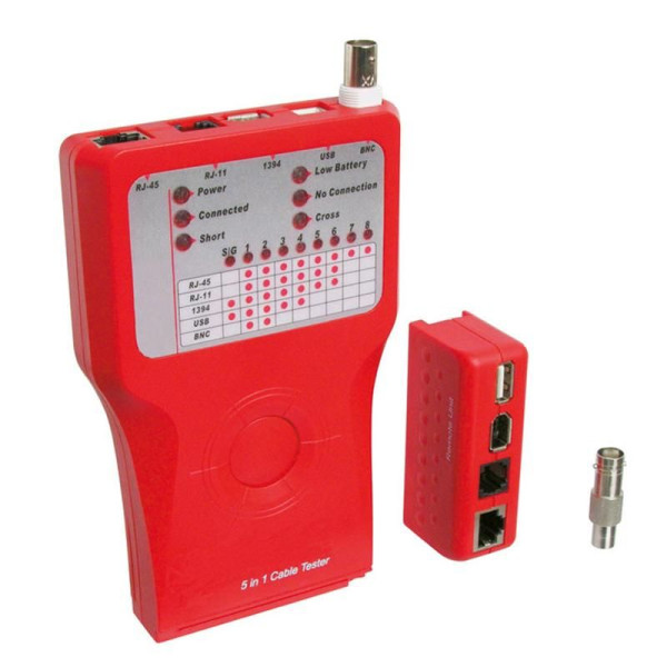[I-CT_PRO-LAN3] Tester di Rete per Cavi Firewire RJ45 Cat. 5 e 6, ISDN, USB e BNC