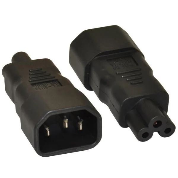 [IADAP_PW-C14MC5F] Adattatore da IEC C14 Maschio a C5 Femmina Nero