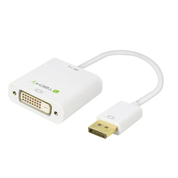 [IADAP_DP-DVIF2] Adattatore DisplayPort 1.2 Maschio / DVI Femmina 15cm Bianco