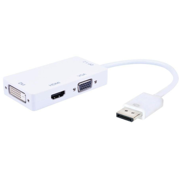 [IADAP_DP-COMBOF2] Adattatore 3 in 1 DisplayPort 1.2 a HDMI/DVI/VGA