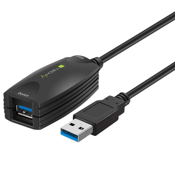 Cavo Prolunga Attivo USB3.2 SuperSpeed 5Gbps 5m Nero