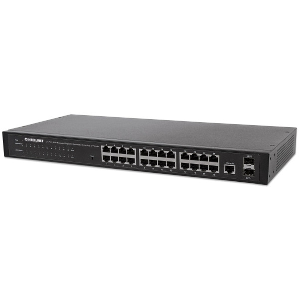 [I-SWHUB_GBE-24D] Switch 24 porte Web-Managed Gigabit Ethernet con 2 porte SFP