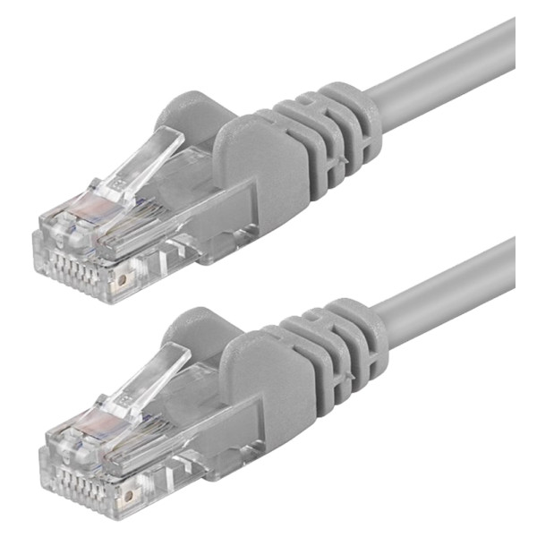 Cavo di Rete Patch in Rame Cat.6 Grigio U/UTP LSZH 1m