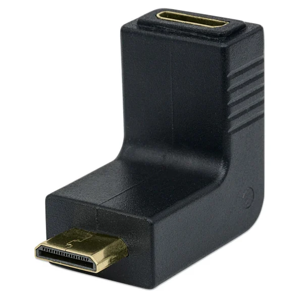 [IADAP_HDMIMC-MF90] Adattatore HDMI Mini C Femmina a Mini C Maschio Angolato Nero