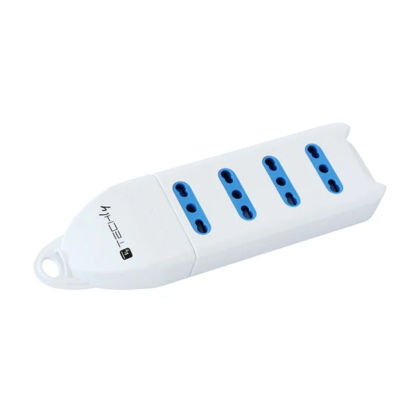[IUPS-PCP-304] Multipresa 4 Posti Italiana Bipasso Senza Cavo Bianco