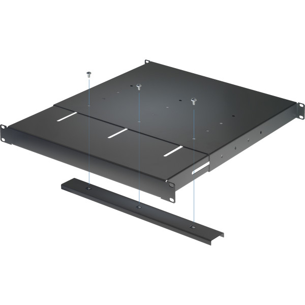 [I-CASE_TRAY-12-BK] Mensola estensibile per Rack 19'' 1U Nero 4 punti