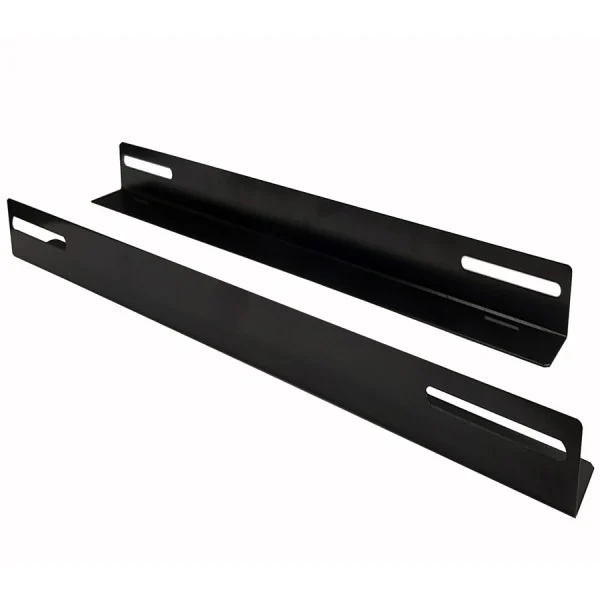 [I-CASE_RAIL-450EW] Coppia staffe a L Laterale per Rack 19'' a Muro Prof. 450mm Nero