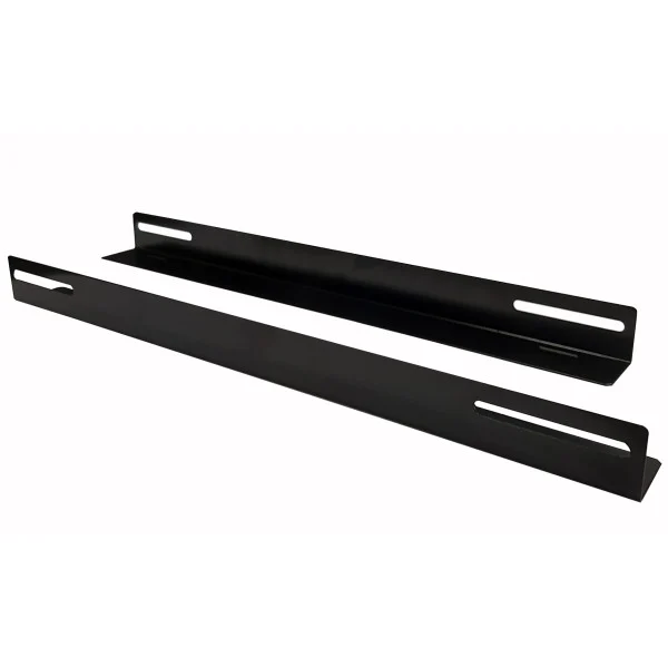 [I-CASE_RAIL-600EW] Coppia staffe a L Laterale per Rack 19'' a Muro Prof. 600mm Nero