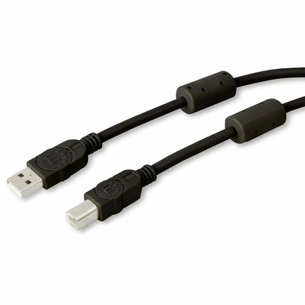 [ICOC_U-AB-18-U2-FBK] Cavo USB 2.0 A M / B M 1.8m con Ferrite Doppia Schermatura Nero