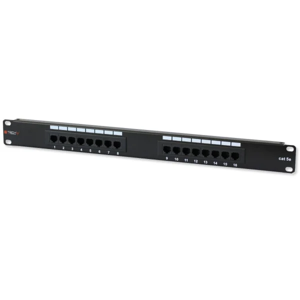 [I-PP_16-RU-C5ET] Pannello Patch UTP 16 Posti RJ45 Cat.5E Techly