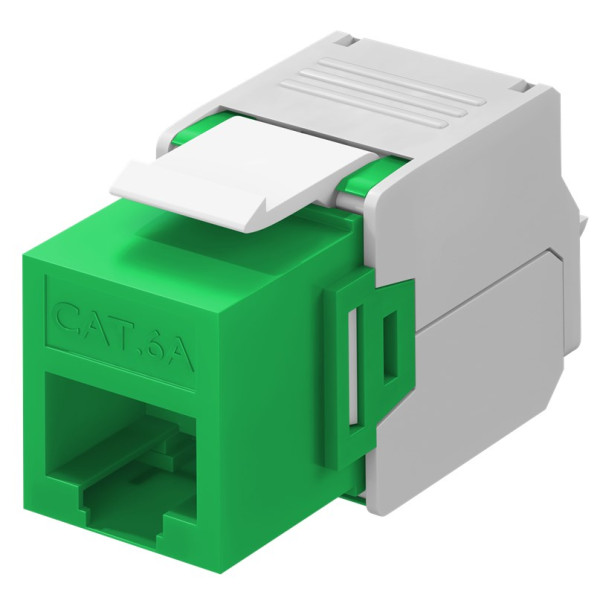 [IWP-MD_C6A_VEW] Frutto Keystone RJ45 Cat6A UTP 500MHz Verde
